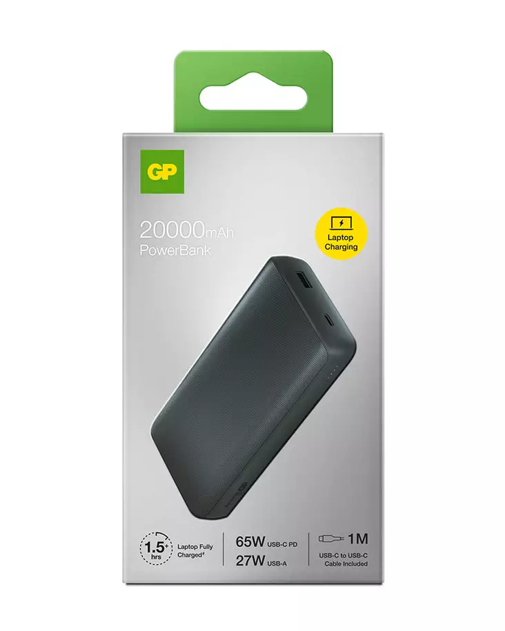 Varavirtalähde GP PowerBank 20000 mAh T20B - Laturit ja varavirtalähteet - 17788 - 1