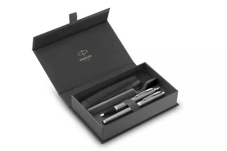 Parker IM Duo lahjasetti kuulakärki+täytekynä kromi/musta - Kynät, teroittimet, pyyhekumit - 2214458 - 1