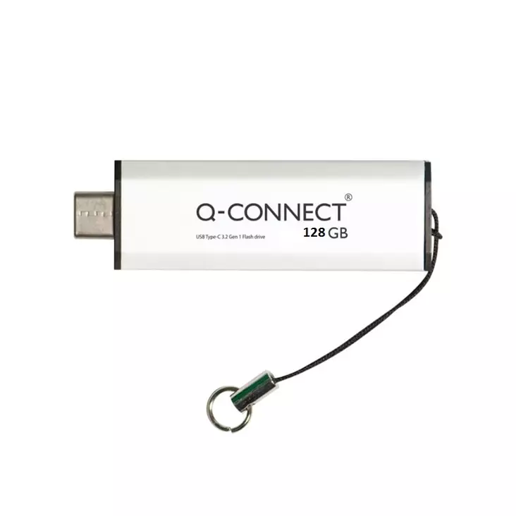 Muistitikku Q-Connect USB-C Gen3.2 128GB - Muistitikut, CD-, DVD-levyt - 395098 - 2