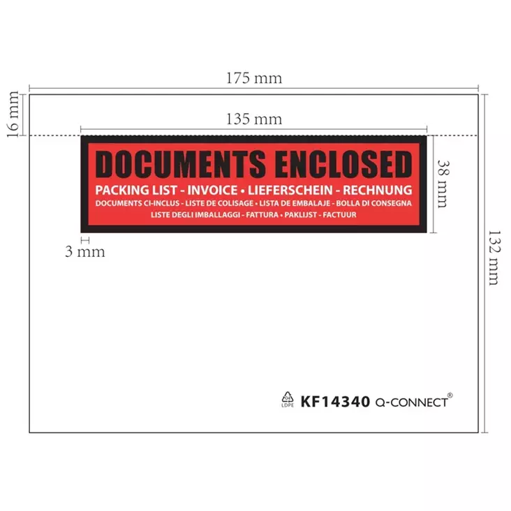 Tarrapussi Q-Connect C6 lähetysluettelo/ - Pakkaus- ja postitustarvikkeet - 766668 - 1