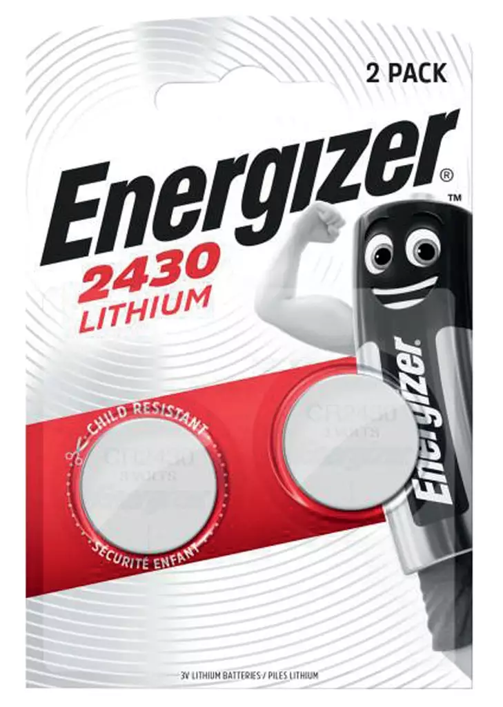 Energizer CR2430 nappiparisto, 1 kpl=2 paristoa - Paristot, varavirtalähteet - 8095498 - 1