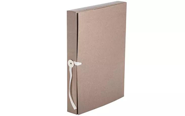 Arkistokotelo A4 4cm 1,5mm voimapahvia nappi/nauha - Kansiot - 77628 - 1
