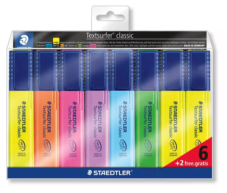 Highlighter Textsurfer (6+2) - Korostuskynät - 364AWP8 - 1