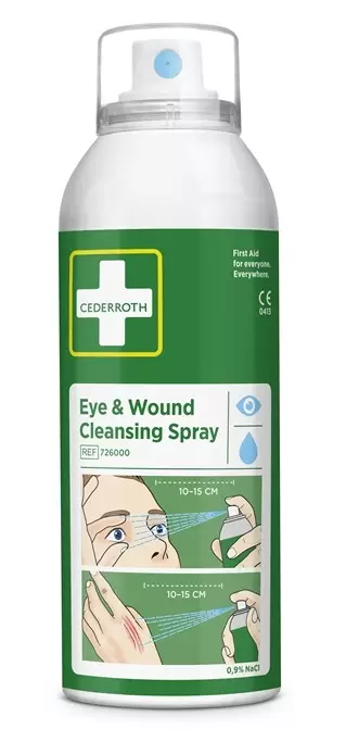 Huuhteluspray Cederroth silmän/haavan puhdistukseen 150 ml - Ensiapu, työsuojaus ja työterveys - 270088 - 2