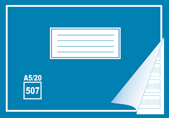 KIRJOITUSVIHKO SIN 507 A5/20 VIIVAT - Kouluvihkot - 68418 - 1