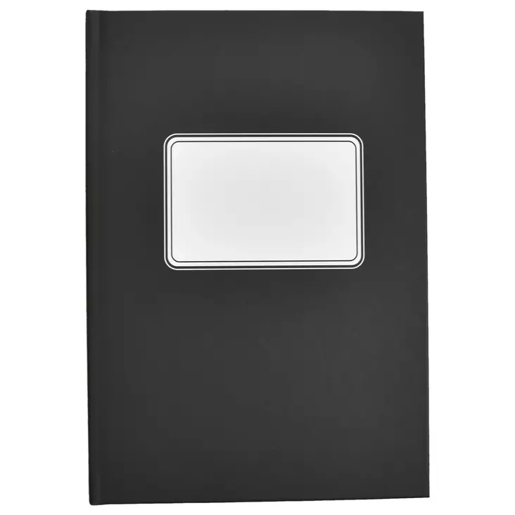 Konttorikirja 82422 B5/288 ruudutettu 7x7mm nidottu kovakantinen musta - Muisti- ja konttorikirjat - 115228 - 1