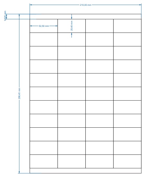 Kopiotarra 52.5x25.4/4400kpl - Paperitarra-arkit A5, A4 - F22108 - 1