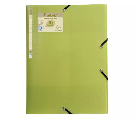 Kulmalukkokotelo Forever PP A4 läpillä vihreä - Kansiot - 62888 - 1