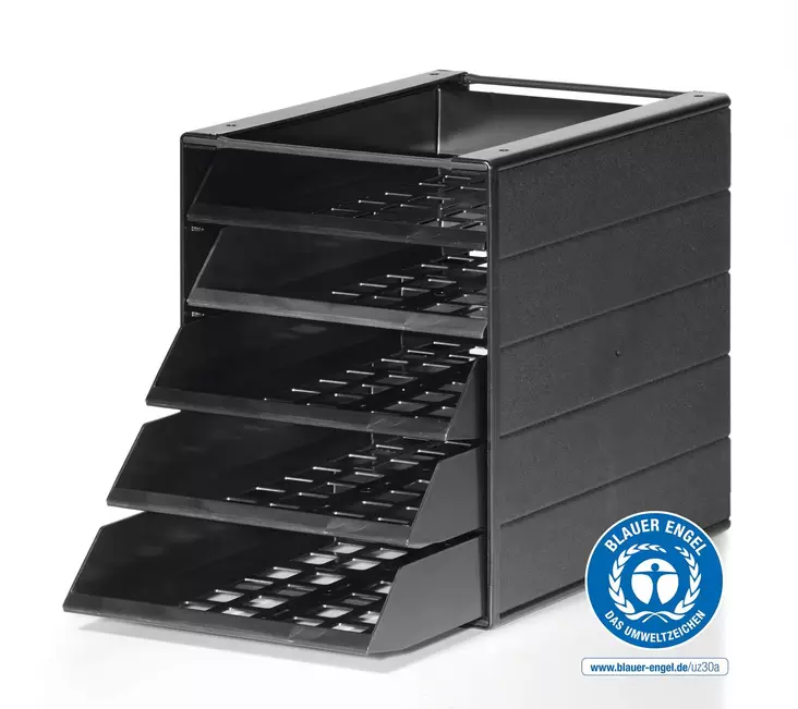 Laatikosto Idealbox Basic 5-osainen musta - Lomakelaatikot, kortistolaatikot - 1712003058 - 3