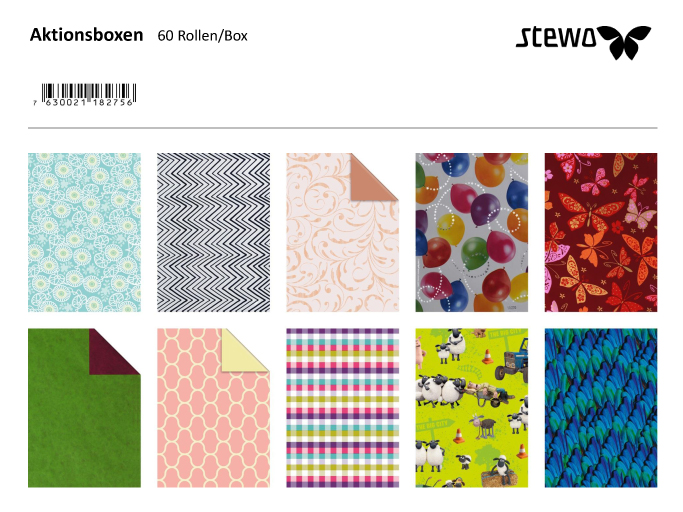 Lahjapaperirulla, 70cm x 2m lajitelma - Lahjapakkaaminen - 2528 - 1