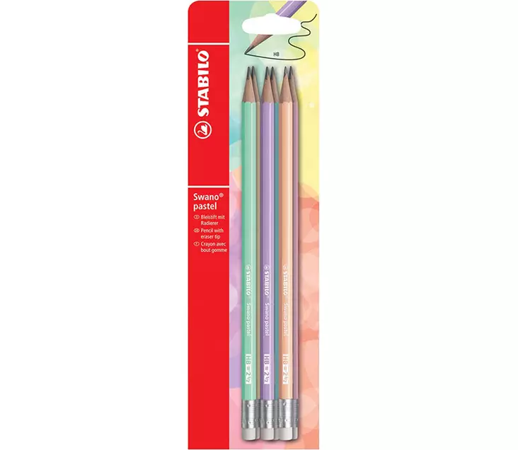 Lyijykynä Stabilo Swano HB 2,5 pastellilajitelma 6 kpl - Lyijykynät - 14898 - 1