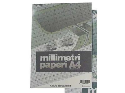 Millimetrilehtiö A4/20 Paperipiste - Vihkot ja lehtiöt - 682018 - 1