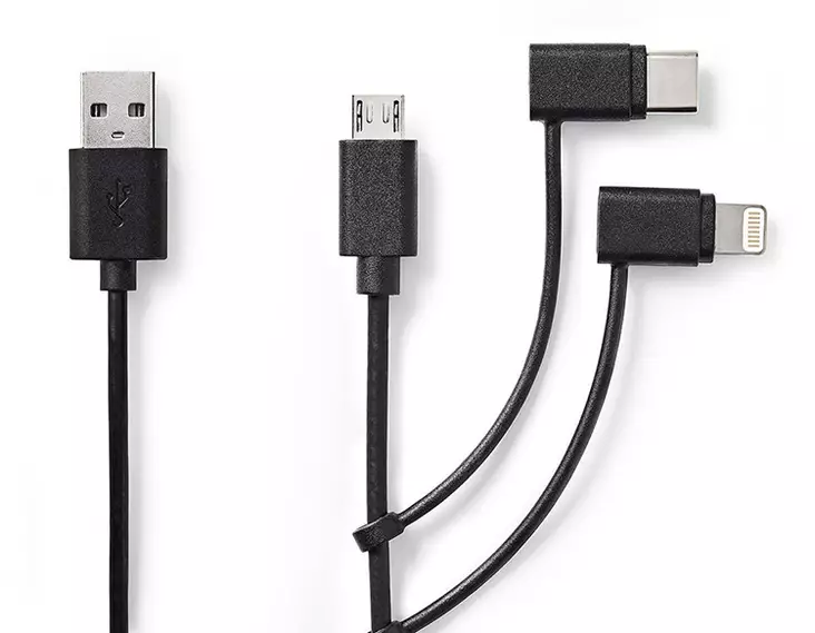 Monitoimikaapeli Nedis 3-in-1 1m musta - Muut kaapelit - 95248 - 1