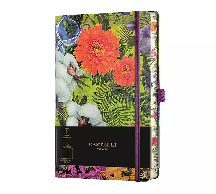 Muistikirja Castelli 13x21cm 224sivua blanko Eden Orchid - Muisti- ja konttorikirjat - 11648 - 1