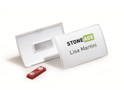 Nimikorttikotelo Durable 8215 magneettikiinnitys 90X54mm /10 - Nimikortit, kongressineulat, kaulanauhat - 275558 - 1