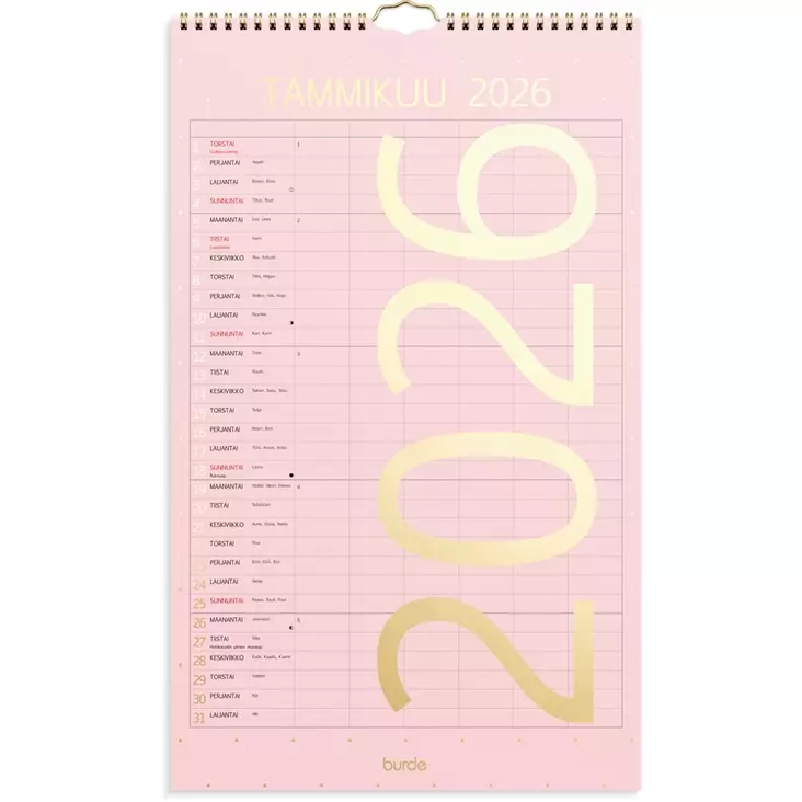 Perhekalenteri 2026 Color - Seinäkalenterit - 398108 - 1