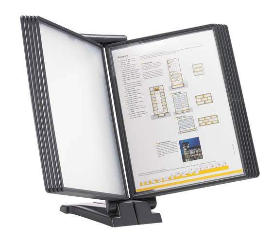 Pikahakuteline Probeco QuickFind 10 taskulle vaal.harmaa - Selailutelineet, pikahakutelineet - 63128 - 1