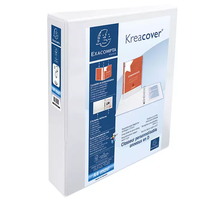 Projektikansio PP A4/62mm 2-renkainen valkoinen - Kansiot - 12838 - 1