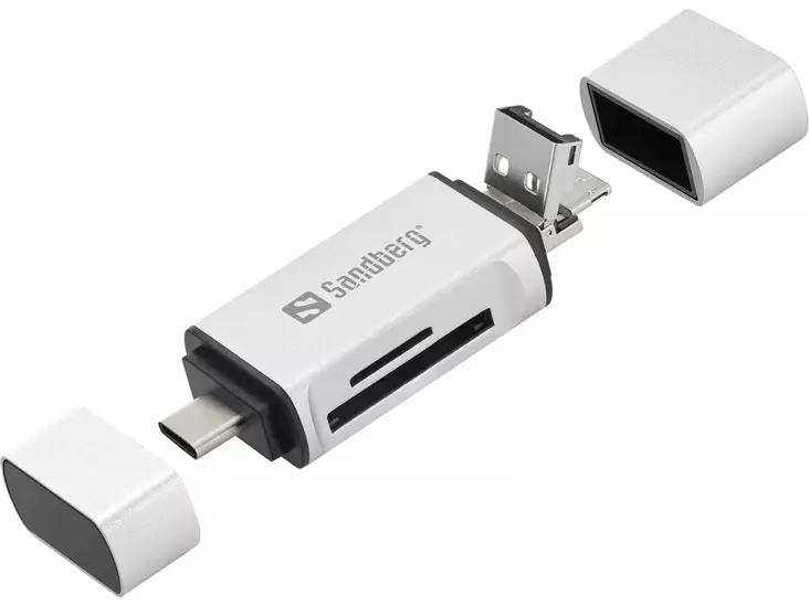 Sandberg Card Reader USB-C+USB+MicroUSB - USB jakajat - SDG136-28 - 1