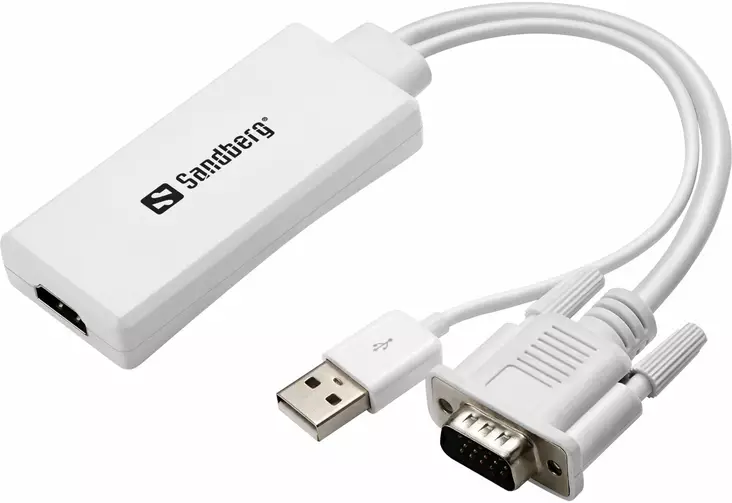 Sandberg VGA+Audio to HDMI Converter - Muuntimet ja adapterit - 508-78 - 1