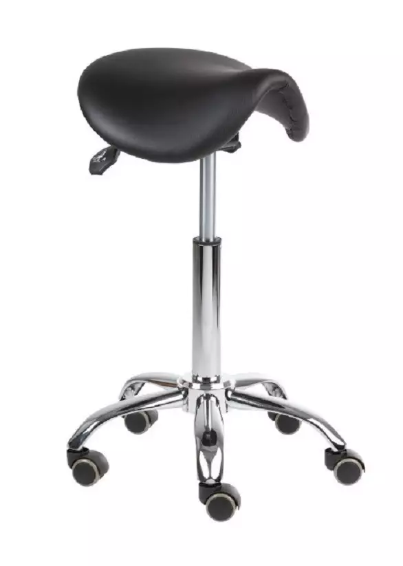 Satulatuoli Saddle 2 Musta, keinonahka, kaltevuudensäädöllä - Satula tuolit - 177378 - 1