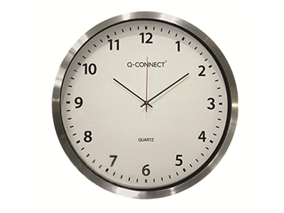 Seinäkello Q-Connect 60 cm hopea - Kellot ja sääasemat - 266558 - 1