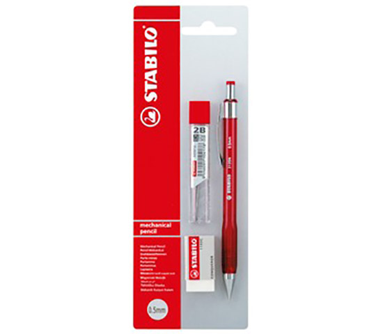 STABILO LYIJYTÄYTEKYNÄ 0,5MM+LYIJYT+KUMI - Lyijykynät - 55618 - 1