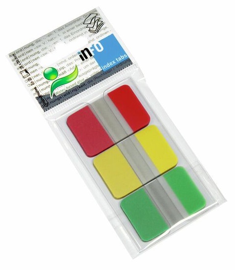 Teippimerkki 25x38 mm 3-väriä 3x25/pkt - Teippimerkit, merkkaajat - 213458 - 1