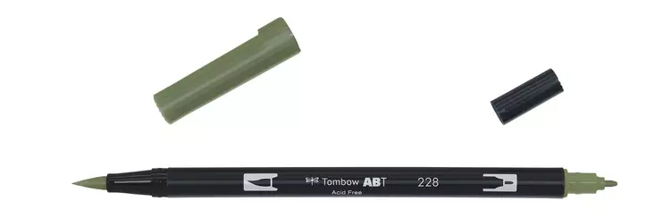 Tombow ABT Dual Brush 228 grey green - Taidekynät - TOM11228 - 1