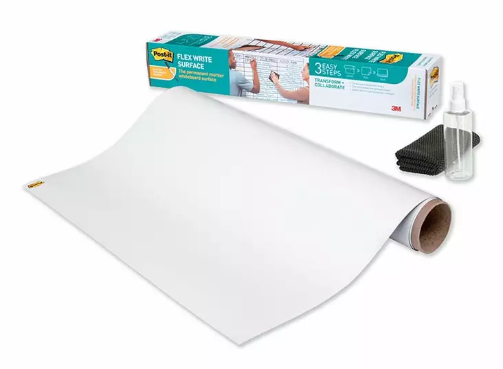 Valkotaulukalvo Post-It Flex Write Surface, 61 x 91 cm - Lasi,valko,pellava,korkki,fläppi,-taulut - 15058 - 1