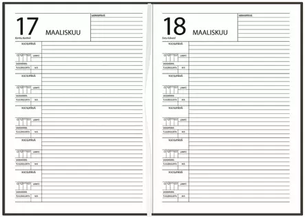 Ajasto 5 vuoden kalenteri päiväämätön harmaa 148 x 210mm - Pöytäkalenterit - 2676015429 - 2