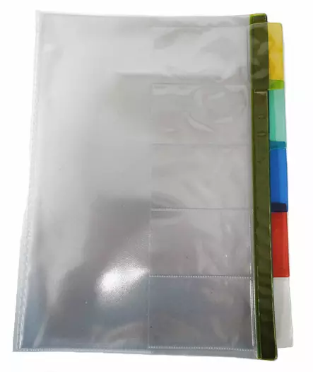 Lajittelutasku A4 color 5-osainen - Muovi- ja kansiotaskut - 60729 - 1