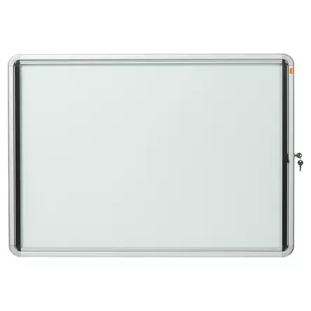 Nobo lukollinen ilmoitustaulu 8xA4 saranat - Lasi,valko,pellava,korkki,fläppi,-taulut - NOB1902559 - 2
