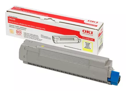Oki C8600/8800 keltainen värikasetti 6k - Oki laserkasetit - 43487709 - 1