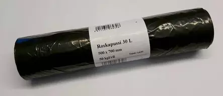 Roskapussi 30L 50kpl/rll 0,019mm,vahva - Jätepussit- ja säkit - 156939 - 1