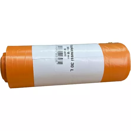 Roskapussi oranssi 30 litraa/50 kpl - Jätepussit- ja säkit - 18039 - 1