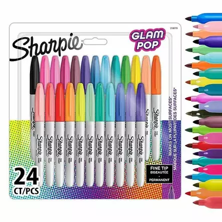 Sharpie Fine Tip Glam Pop 24kpl värilajitelma - Merkkauskynät, -tussit - 2198779 - 2