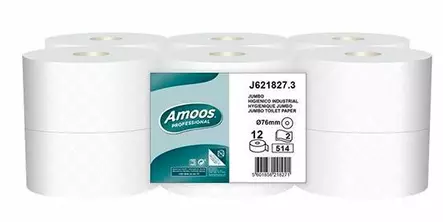WC-paperi Amoos PIKKU JUMBO, 76mm hylsy 12rll/sk - Wc- ja talouspaperit - 143069 - 3