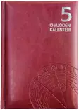 Ajasto 5 vuoden kalenteri päiväämätön viininpunainen 148 x 210mm - Pöytäkalenterit - 2676015529 - 1