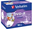 DVD+R Verbatim Wide Inkjet Printable 4,7 GB 16x jewelcase - Muistitikut, CD-, DVD-levyt - 52379 - 1