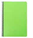 Kierrevihko A5/80 lime, 7x7 ruudutus, muovikansi - Vihkot ja lehtiöt - 131619 - 1