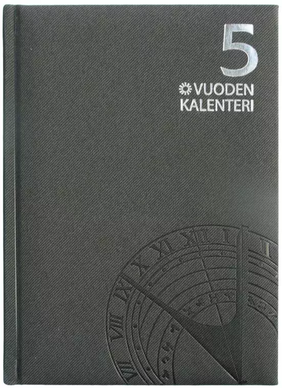Ajasto 5 vuoden kalenteri päiväämätön harmaa 148 x 210mm - Pöytäkalenterit - 2676015429 - 1