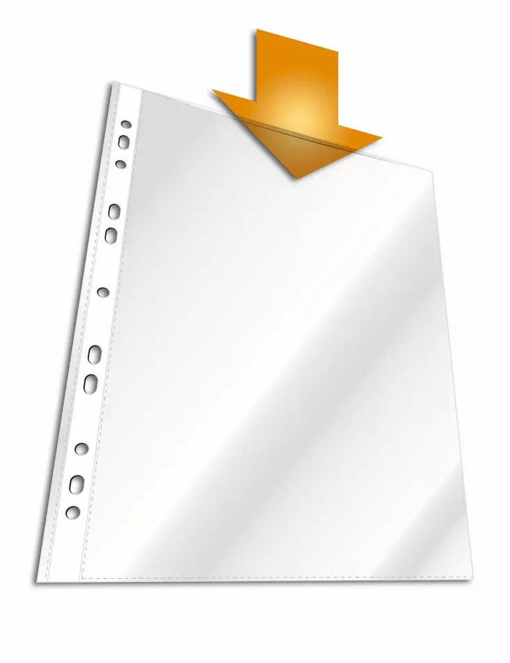 Muovitasku kansioon BUSINESS A4 kristallinkirkas PP 100kpl - Kansiotaskut - 266819 - 1