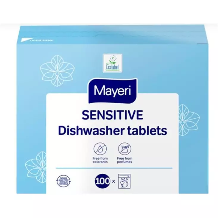 Konetiskitabletti Mayeri sensitive/100kpl/pkt - Astianpesu - 333339 - 1