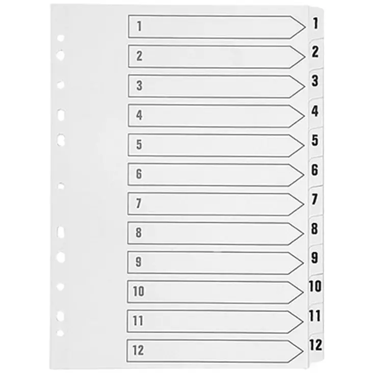 Numerohakemisto A4, 1-20 kartonki - Hakemistot, rekisterit - 394979 - 1
