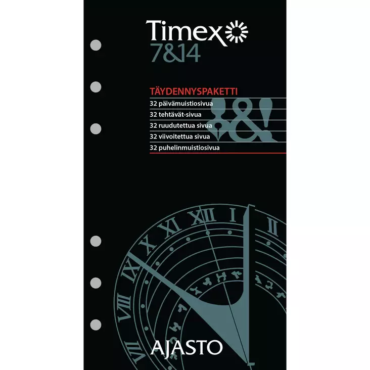 Ajasto Timex 7 ja 14 täydennyspaketti 92 x 168mm - Taskukalenterit - 2611042009 - 10