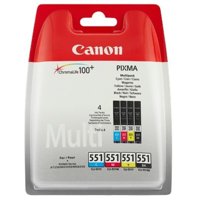 Canon CLI-551 C/M/Y/BK Multipack - Canon mustesuihkupatruunat - 6509B009 - 1