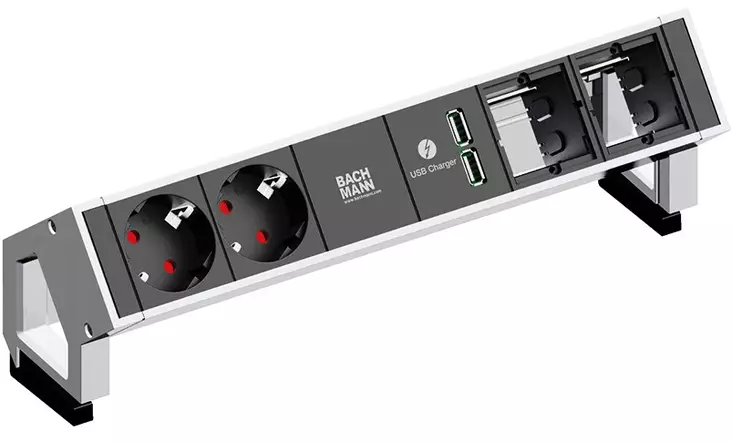 Desk2 - 2xSchuko, 1xUSB - Table Connection - 902.229 - 1