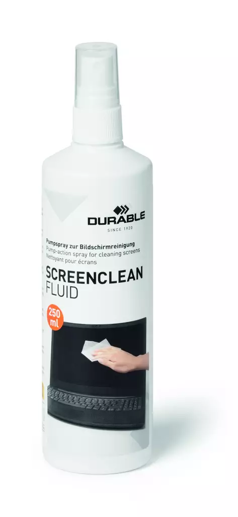 Durable SCREENCLEAN näytönpuhdistusneste, 250 ml - Puhdistusliinat ja paineilma - 578219 - 3