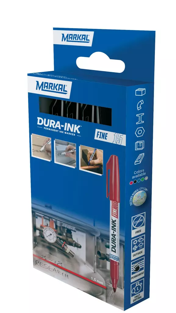 Dura Ink Fine 15 Pack (3) black - Merkkauskynät, -tussit - MAR22369 - 1